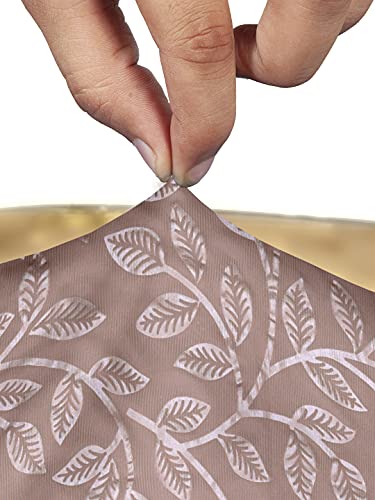 Image of Cortina Dining Chair Slipcovers | Anti Slip Chair Cover | Printed, Removable & Easy Wash | Universal Fit Soft Stretchy Polyester Spandex Fabric | Living Room, Kitchen, Hall | Pack of 4, Rose Leaves