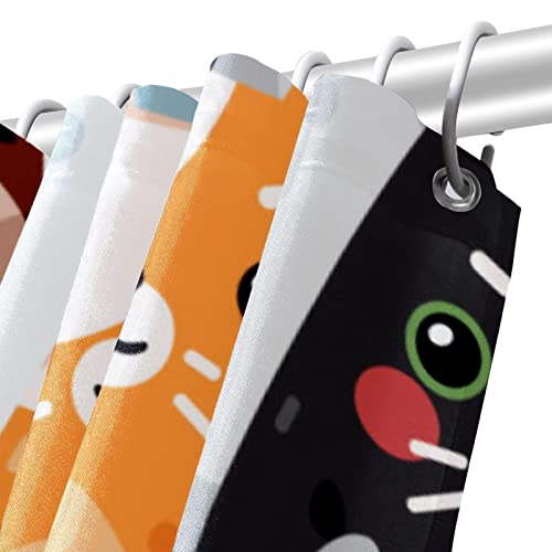 Rideau de douche chat mignon pour une salle de bain joyeuse