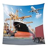 GXBDYD Wohndecke Kuscheldecke Flauschige und Warme Flanell Decke 80X150cm Super Flausch Fleecedecke Sofadecke Mit Modernes Design Von Flugzeugen Und Schiffen Muster Als Sofaüberwurf Decke Oder Wohnzimm