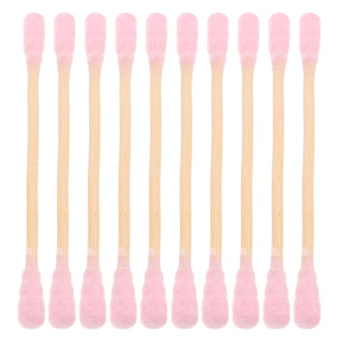 FRCOLOR Hisopos de Algodón Rosa de Doble Punta Espiral 76 CM – 1000 Piezas Aplicadores para Maquillaje Limpieza Facial y Cuidado de Oídos Bastoncillos Multiusos para Uso Personal y