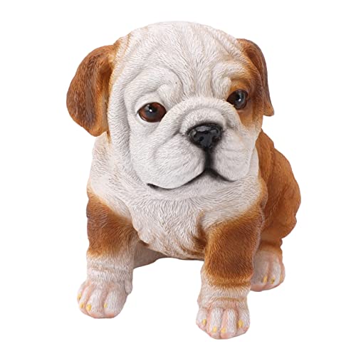 Estatua Bulldog de Resina para Jardín Decorativo