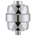 Iriber High Output Revitalizing Shower Filter for Hard Water, 20-Stage Filter to Remove Chlorine and Fluoride, Consistent Water Flow Showerhead Filter, Polished Chrome