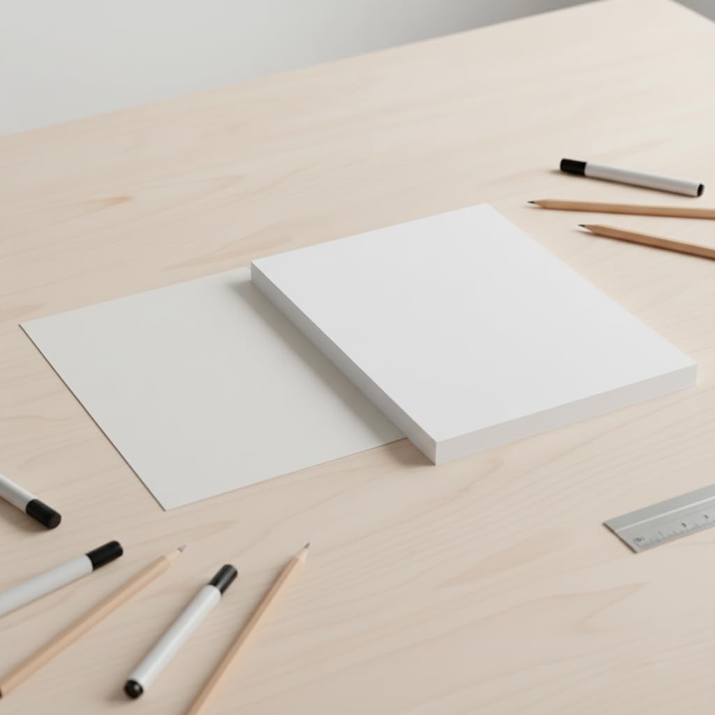 Papel Cartulina Blanca para Dibujo, 350G/50 hojas