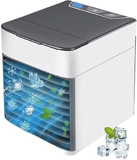 Aifentine Portable Mini Air Cooler, Personal Space Cooler with Mood LED Light, Water Tank, for Home and Office Price In India