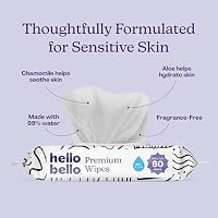 Hello Bello Premium Baby Wipes (Sketches) Fragrance-Free 18pk = 1080ct — image 3