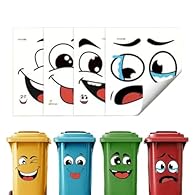 Humorous PVC Stickers: Featuring whimsical decals, these trash can stickers inject humor into everyday tasks, fostering a relaxed atmosphere where laughter naturally arises, making them ideal for brightening spaces like living rooms, patios, or works...