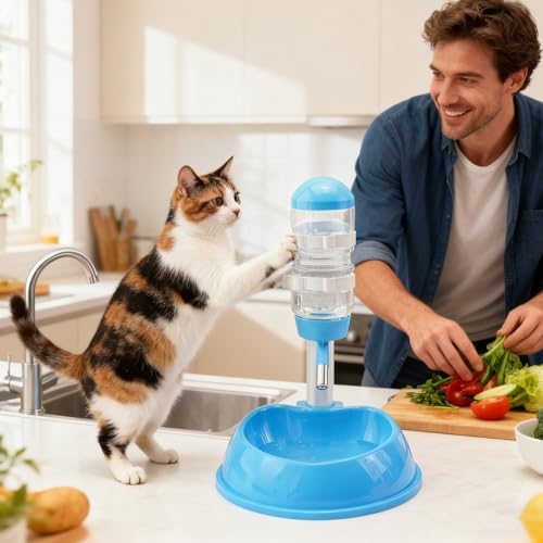 Fuente de Agua para Gatos con Dispensador Antigoteo miniatura 4