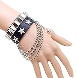 ❤Material: Es ist ein Lederarmband aus Hochwertigem Leder und Metall-legierung.