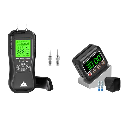 Buscador Digital de Ángulos con Medidor de Humedad miniatura 1