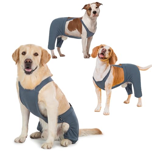 Image of Dog Hind Leg Recovery Sleeve for ACL TPLO After Surgery, Cotton Dog Recovery Pants Prevent Wounds Licking(Navy Blue,5X-Large)