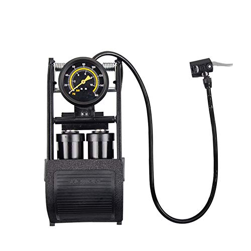 Breewell Analogue Double Barrel Foot Pump (Black) 3
