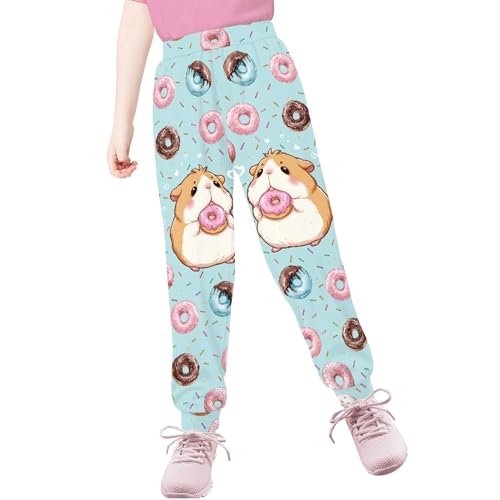 Sweatpants for Girls Fall Elastic Waist Baggy Pants Spring Comfy Bundle Foot Jogger Pants with Pockets3