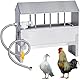 Svauoumu Automatischer Hühner-Tränkeautomat aus Edelstahl, Geflügel-Tränkespender mit Schwimmerventil-Kit und Standfüßen, Hühner-Tränkeautomat für Tauben, Enten, Gänse