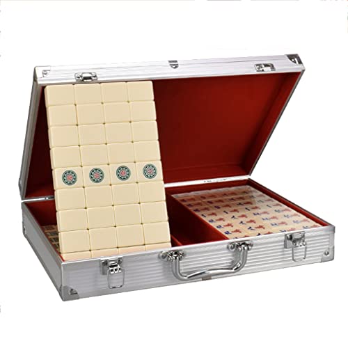 Juego de Mahjong Chino Tradicional con 144 Fichas Melamina
