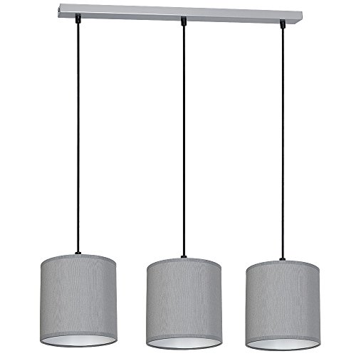 Preisvergleich Produktbild CARO 3 Deckenleuchte Deckenlampe Hängeleuchte Hängelampe Pendelleuchte Grau