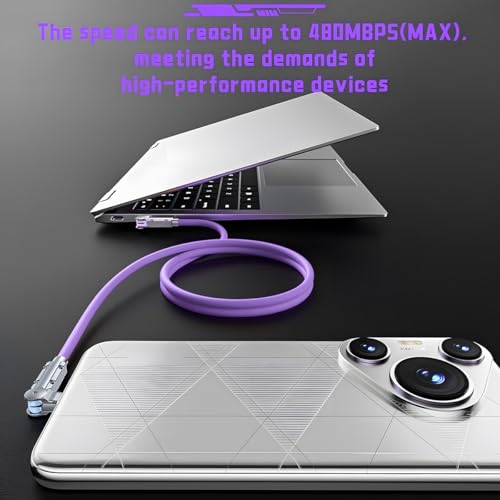 Image of USB-C to USB-C Cable 2 Pack 5ft 180Rotating Charger Cord Type C Chubby Silicone USB C to C Cable Type C Fast Charging Cord for iPhone 17 16 15 Samsung Galaxy S26 S25 S24 S23 S22,Laptops