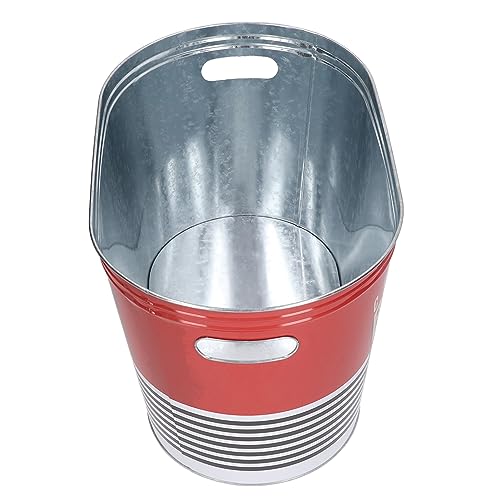 Vintage Metal Ice Bucket Large Capacity Leakproof Tinplate Insulated Beverage Tub for Bar Parties Beer Wine and Soda - Image 4