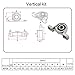 Industrial Lead Screw 3D Printer T8 T-Type Screw Stepper Motor Screw Set Vertical Kit, 100 200 350 600mm Length Lead 8mm Linear Sliding Table Set(300MM)