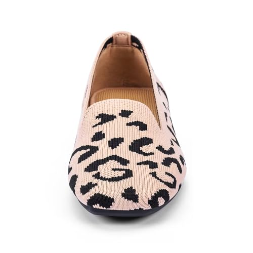 Image of Frank Mully Women's Loafer Flats Square Toe Comfortable Office Work Shoes, Cute Penny Loafer Slip On Walking Driving Shoes