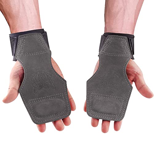 TAVIEW Premium Weight Lifting Wrist Hooks Straps for Maximum Grip Support - Deadlift Gloves and Grip Pads Alternative in Fitness Gym Power Training Like Pull Up Deadlifting & Shrugs