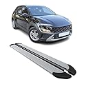 OMAC Seitenschweller Trittbretter Schweller kompatibel mit Hyundai Kona 2018-2025 Aluminium Grau
