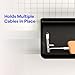 Bedside Shelf for Bed with T Shaped Cable Holes - Multipurpose Tray and Nightstand Shelf for Dorm, 32 X 23.3 X 5.3Cm