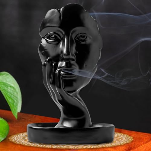 Porte-encens visage en céramique Teksome pour bâtonnets et cônes - 7