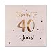 Cheers to 40 Years Cocktail Napkins | Happy 40th Birthday Decorations for Men and Women and Wedding Anniversary Party Decorations | 50-Pack 3-Ply Napkins | 5 x 5 inch folded (Pink)