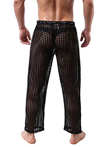Mendove Mens Hollow Openwork Drawstring Lounge Pants4