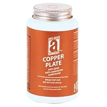 Copper Plate 21010 Anti-Seize Compound Without Graphite or Aluminum in a Non Melting Carrier, 8 oz., Copper, Paste