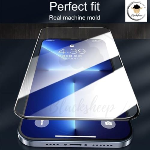Image of BLACKSHEEP Military-Grade Full Glue Tempered Glass Screen Protector for Oppo Reno 15 5G Edge-To-Edge Protector Full Screen Coverage With Easy Installation Kit, Black (Pack of 1) (Oppo Reno 15 5G)