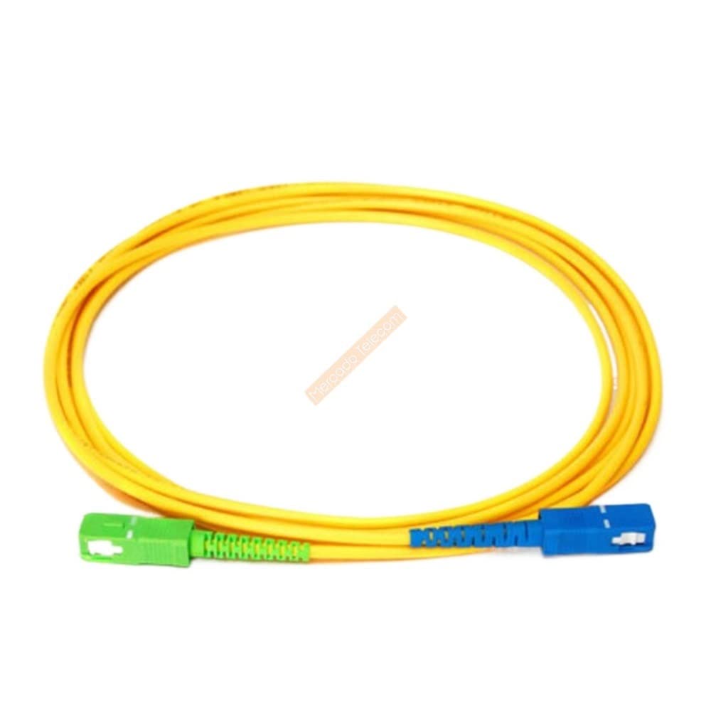 Lot de 10 câbles de raccordement à fibre optique SC/AC-SC/UPC-SM 2 mm/3 mm, cordon de raccordement d'extension monomode(1M 3mm)