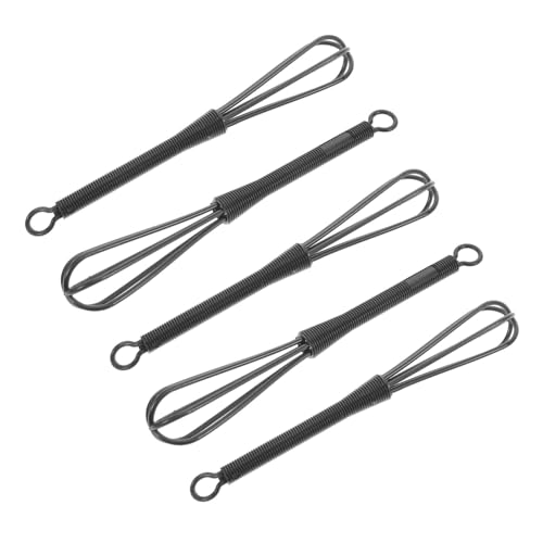 LOORGVEL 5個 プラスチック製泡立て器 ヘアカラーやクリームの滑らか混ぜ用 耐久性と再利用可能な万能調理 美容用スターラーキッ 再利用可能