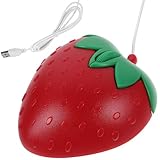 STAHAD Süße USB Maus für Laptop Undpc Ergonomische Kleine Strawberry Maus in Pink Kabelgebundene Computermaus für Büro und Zuhause