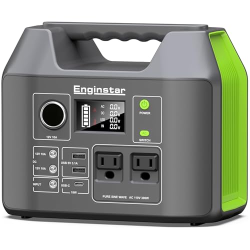 Solar Generator, 296Wh Portable Power Station,110V Pure Sine Wave, 80000mAh Backup Battery Power...