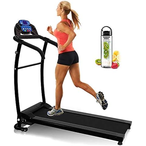Nero Sports Folding Treadmill Motorised Running Machine Electric Power Fitness Exercise New 10km SPACE SAVER WATER BOTTLE LED Computer Cover