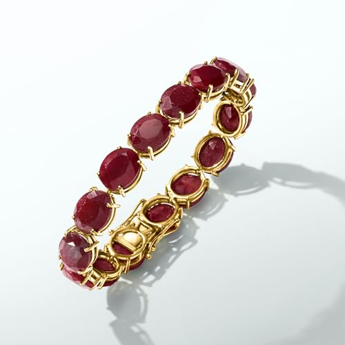 Ross-Simons 75.00 ct. t.w. Ruby Bracelet in 18kt Gold Over Sterling3