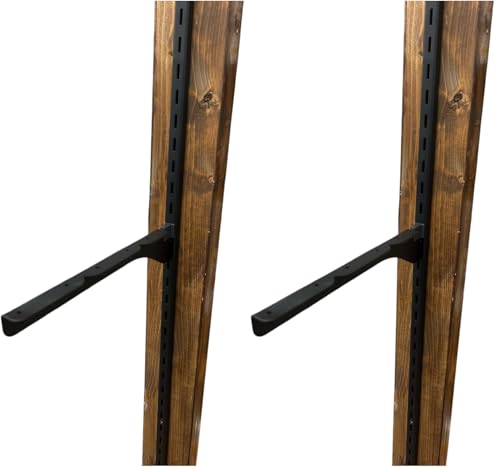 和気産業(Waki Sangyo) 1×4ピラシェル棚受 棚受け金具 1×4材 3枚用 左 ピラシェルシリーズ 棚板 収納 壁 1枚入 黒 256mm WPS010 (× 2)