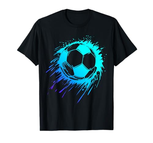 Blue Soccer Ball Soccer Player Mens Soccer Boys Soccer T-Shirt