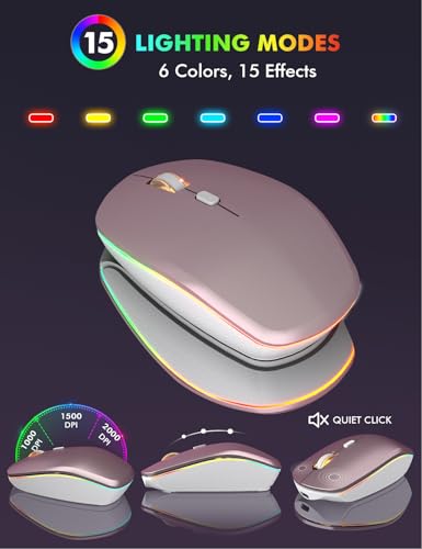 Image of Wireless Keyboard and Mouse Combo, RGB Backlit, Trueque KM42Pro | RGB Rainbow Backlit, Rechargeable Keyboard Mouse, Sleep Mode, 2.4GHz Wireless, Silent Soft Typing, USB-C Adapter