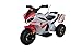 TOYSCAR electronic way to drive Moto Elettrica per Bambini Polizia Rossa con Musiche Luci Mp3 Marcia avanti e Indietro accelleratore 3 Ruote