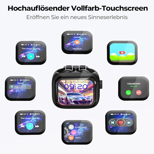 NE40 KI Übersetzer Kopfhörer, 134 Echtzeit Sprachübersetzer Kopfhörer & 9 Modi - Bluetooth 6.0 Übersetzungskopfhörer mit Drehknopf, 48H Laufzeit, IPX5 Wasserdicht Ohrhörer für Lernen, Reisen, Geschäft