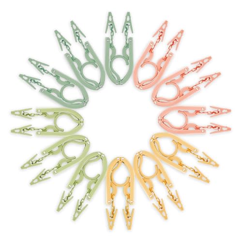 Pansyling 12-Piece Foldable Travel Hangers with...