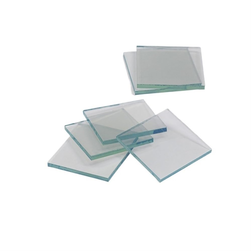 Yinxi Vidrio conductivo Recubierto de FTO, 50x50x2,2mm, 10 Ohm/Sq Lab, Vidrio Conductor Transparente, óxido de estaño dopado con flúor, Personalizado, 10 Uds.