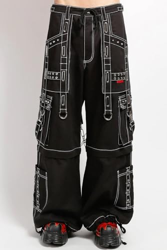 Interlace Pants with White Stitch [BLACK/SILVER]2