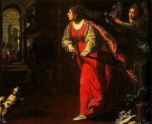 Peinture à l'huile Matteo Rosselli Semiramis pour sublimer le design de votre grand salon