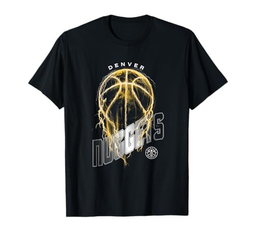 NBA Denver Nuggets Lightning Bolt Basketball Logo T-Shirt