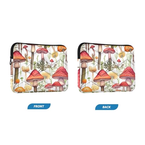 Funda para portátil 13-14 pulgadas impermeable blanca con diseño de hongos miniatura 2