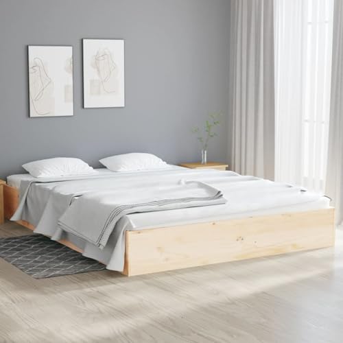 Gecheer Massivholzbett Holzbett Seniorenbett Palettenbett Bettrahmen Doppelbett/Einzelbett Jugendbett Landhausbett Gästebett Betten Bett für...