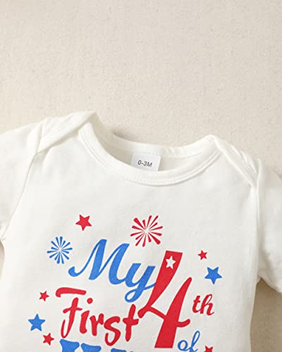 Renotemy 6-12 Months Girl Clothes Summer Newborn 4Th Of July Outfit Set White Tops Heart Printing Pants Cute Baby Girl Outfits 6-12 Months #TOP3